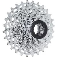 Silver SRAM PG-1130 11-speed cassette with multiple sprockets and black central hub.
