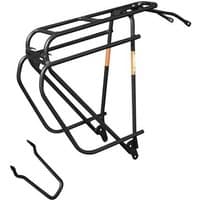 Black Tortec Epic Alloy Pannier Rack with curved support bars and mounting brackets.