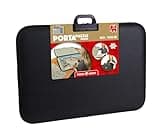 Black PORTA PUZZLE Deluxe jigsaw board with non-slip felt, carry handle, and red label, fits 500-1000 pieces.