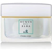 White Acqua dell'Elba Arcipelago Body Cream jar with teal label and gold trim, 200 g size.