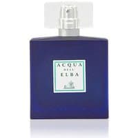 Blue rectangular bottle of Acqua dell'Elba Blu Eau de Toilette, 100 ml, with a silver spray cap and white label.
