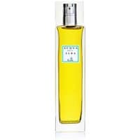Tall yellow glass bottle of Acqua dell'Elba Costa del Sole aromatic room spray with silver cap.