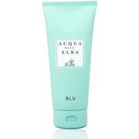 Aqua-colored tube of Acqua dell'Elba Donna Blu Shower Gel, 200 ml, with white label and blue text.