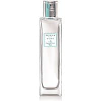 Clear rectangular Acqua dell'Elba fabric spray bottle with silver cap and turquoise label.