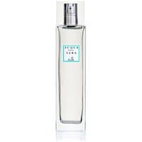 Clear glass bottle of Acqua dell'Elba Giglio delle Sabbie floral room spray with silver cap and blue label.