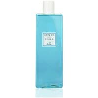 Rectangular turquoise bottle with white cap, labeled "Acqua dell'Elba - Mare Diffuser 500 ml Refill."