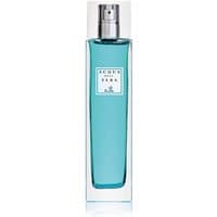 Tall turquoise bottle of Acqua dell'Elba Mare Room Spray with silver spray nozzle.