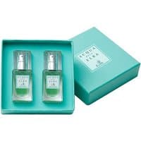 Turquoise box with two clear glass spray bottles of Acqua dell'Elba men's citrus fragrance, each 15 ml.
