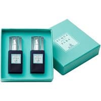 Teal box with two navy blue Acqua dell'Elba Mia Blu Uomo 15 ml bottles, featuring silver spray tops and white labels.