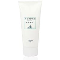White tube of Acqua dell'Elba Blu moisturizing body lotion, 200 ml, with green label and blue text.