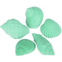 Mint green scented chalks shaped like seashells and marine tools by Acqua dell'Elba.