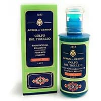 Green bottle of Acqua di Genova Lady cleansing body foam, 300 ml, with ornate label and matching box.
