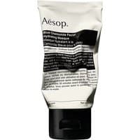 Aesop Blue Chamomile Facial Hydrating Masque in a white tube with black text and a black flip-top cap, 60 ml.