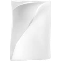 White Bakel flannel cleansing face wipe, folded with smooth texture, suitable for all skin types.