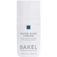 White Bakel Nutri-Eyes 15 ml anti-aging eye cream bottle with minimalist design and teal accent.