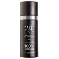 Dark brown Bakel anti-aging night serum bottle, 30 ml, with silver cap and text highlighting 100% active ingredients.