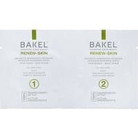Bakel Renew-Skin Multipack, white sachets with green text, anti-aging face wipes for all skin types.