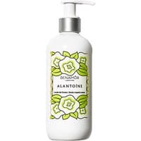 Benamor Alantoine Body Lotion 300 ml, white bottle with green floral design and pump dispenser.
