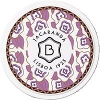 Benamor Jacaranda Body Butter 200 ml, round white container with purple floral design and black logo.