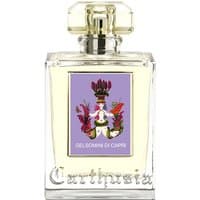 Carthusia Gelsomini di Capri Eau de Parfum, 100 ml bottle, clear glass with purple floral label and ornate cap.