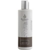 White Carthusia Uomo Body Cream bottle, 250 ml, with silver cap and brown label featuring elegant floral design.