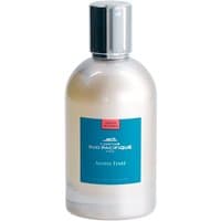 Clear glass bottle with blue label, silver cap, containing Aloha Tiare Eau de Toilette by Comptoir Sud Pacifique, 100 ml.