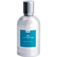 Silver bottle of Comptoir Sud Pacifique Matin Calin Eau de Toilette, blue label, black cap, 100 ml.