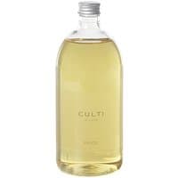 Clear bottle of Culti Fuoco Stile Diffusore 1000 ml refill with amber liquid and silver screw cap.