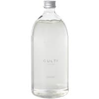 Clear glass bottle of Culti Tessuto Stile Diffuser 1000 ml Refill with silver cap and minimalist label design.