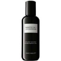 Black David Mallett Shampoo N1 bottle, 250 ml, with white label and minimalist design.