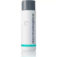 White Dermalogica Clearing Skin Wash bottle with gray cap and teal accent, 250 ml size.