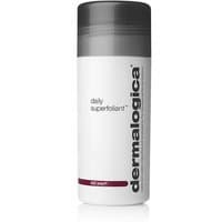 White Dermalogica Daily Superfoliant bottle with gray cap and black text, 57g exfoliating face powder.