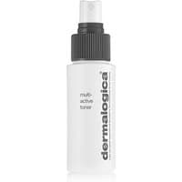 White Dermalogica Multi-Active Toner bottle, black spray nozzle, gray cap, sleek design, 50 ml size.