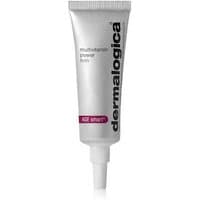 White tube of Dermalogica MultiVitamin Power Firm cream with black text and red "AGE smart" label, 15 ml size.
