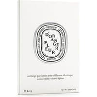Diptyque Fleur d'Oranger car diffuser refill in white box with oval label and black text.