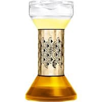 Diptyque Gingembre Diffuser 75 ml with clear top, ornate gold middle, and amber base.