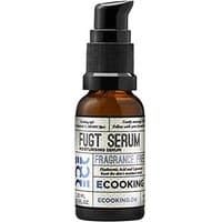 Ecooking Moisturizing Serum 20 ml in amber bottle with black pump and white label detailing product information.