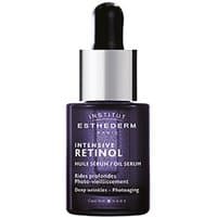 Dark purple Esthederm Intensive Retinol Huile Serum bottle with silver cap, 15 ml, for dry, dehydrated skin.