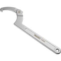 Silver Expert E112602 216mm hinged hook wrench with adjustable jaw and engraved logo on handle.