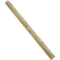 Wooden Forest 8ft fence post, square cut, natural finish, 3 inches thick, suitable for garden fencing.