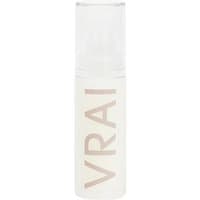 Clear bottle of Fragonard Serum Eclat 30 ml with VRAI text, white cap, designed to brighten face.