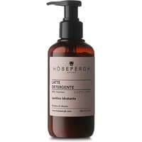 Amber bottle with black pump, labeled "Hobe Pergh Cleansing Cream 200 ml" for all skin types.