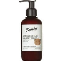 Brown pump bottle of Hobe Pergh Kids Face & Body Cream, white label with bear illustration, 200 ml size.