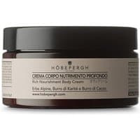 Hobe Pergh Nourishing Body Cream 100 ml in a dark brown jar with a beige label featuring black text.