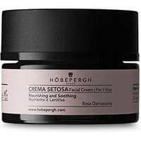 Black jar of Hobe Pergh Silky Cream, 50 ml, with pink label for moisturizing sensitive skin.