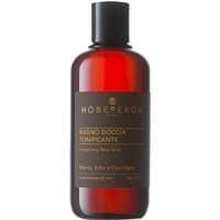 Amber bottle of Hobe Pergh Toning Body Wash, 250 ml, with black cap and brown label featuring gold text.