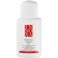 White Innoxa Special Tonic bottle, 120 ml, with red logo and text, designed for oily skin cleansing.