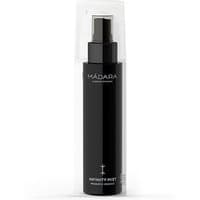 Black Madara Infinity Mist Probiotic Essence spray bottle with clear cap and minimalist white text.