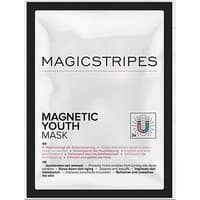 White Magic Stripes Magnetic Youth Mask in black packaging with text and graphic of a magnet.