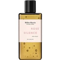 Miller Harris Rose Silence Body Wash 250 ml, amber bottle with black cap and pink label.